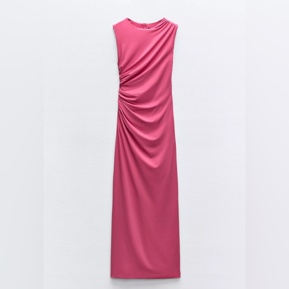 Zara One Shoulder Pink Dress